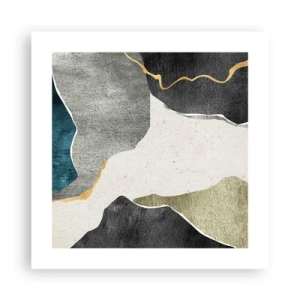 Affiche - Poster - Composition mosaïque avec un fil d'or - 40x40 cm