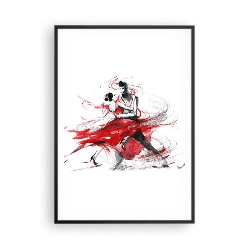Affiche dans un cadre noir - Poster - Tango - le rythme de la passion - 70x100 cm