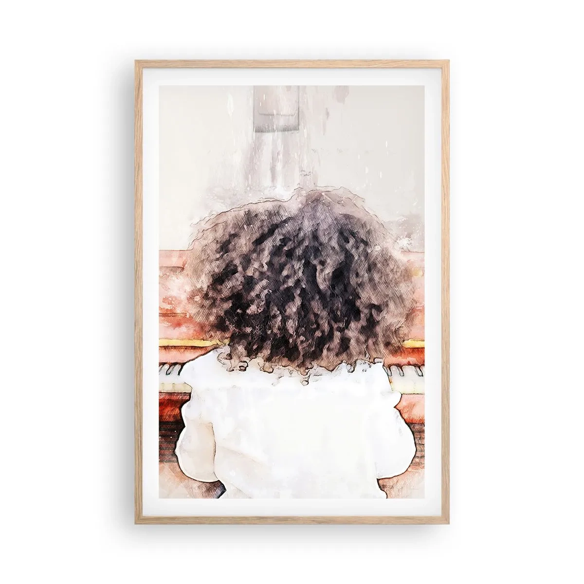 Affiche dans un chêne clair - Poster - Dans un nouveau monde - 61x91 cm