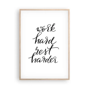 Affiche dans un chêne clair - Poster - Équilibre de vie - 70x100 cm