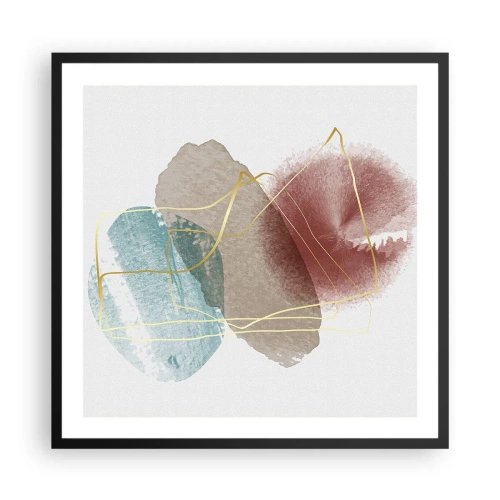 Affiche dans un cadre noir - Poster - Coraux de l'espace - 60x60 cm