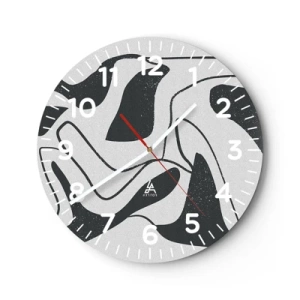 Horloge murale - Pendule murale - Amusement de labyrinthe abstrait - 40x40 cm