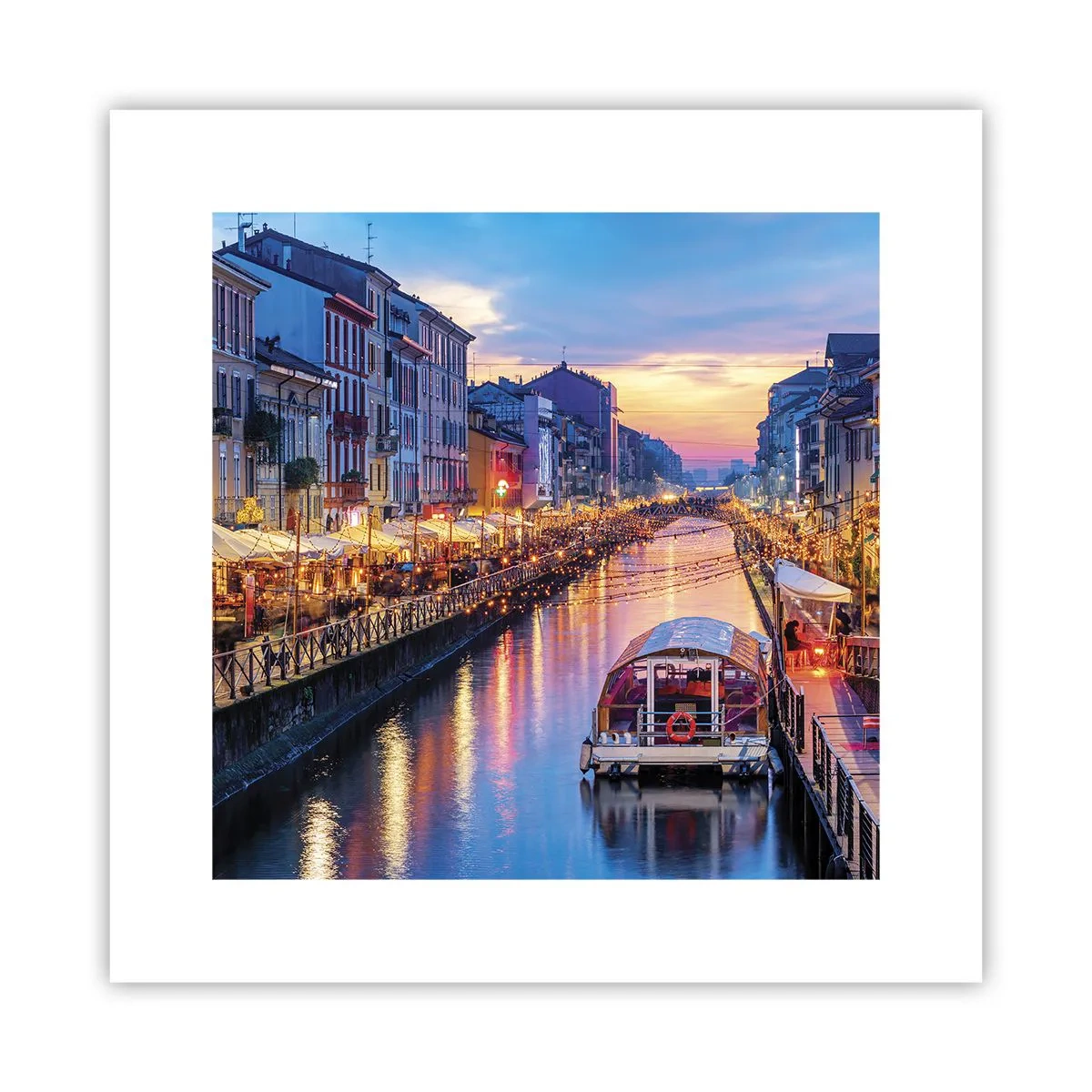 Affiche - Poster - Soirée de lumière et de jeu - 30x30 cm