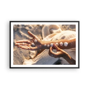 Affiche dans un cadre noir - Poster - La beauté à portée de main - 91x61 cm
