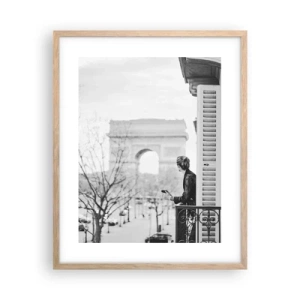 Affiche dans un chêne clair - Poster - Chambre avec vue - 40x50 cm