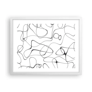 Affiche dans un cadre blanc - Poster - Le chemin de la vie, les voies du hasard - 50x40 cm
