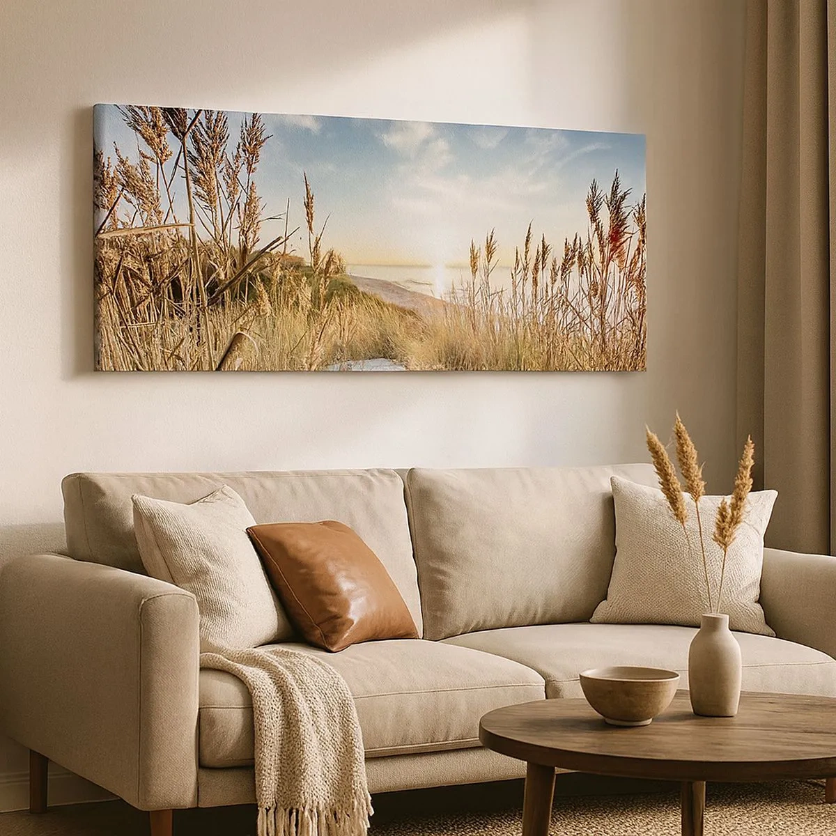 Impression sur toile - Image sur toile - Plage du nord - 100x40 cm