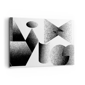 Impression sur toile - Image sur toile - Géométrie composée d'angles et de formes ovales - 120x80cm - Angles et ovales - Décoration murale moderne pour le salon et la chambre ARTTOR