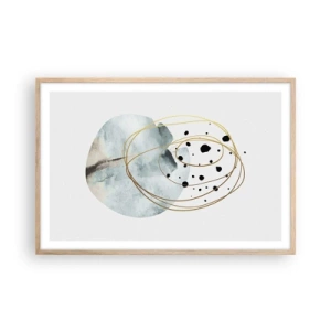 Affiche dans un chêne clair - Poster - Emmêlement de l'espace - 91x61 cm