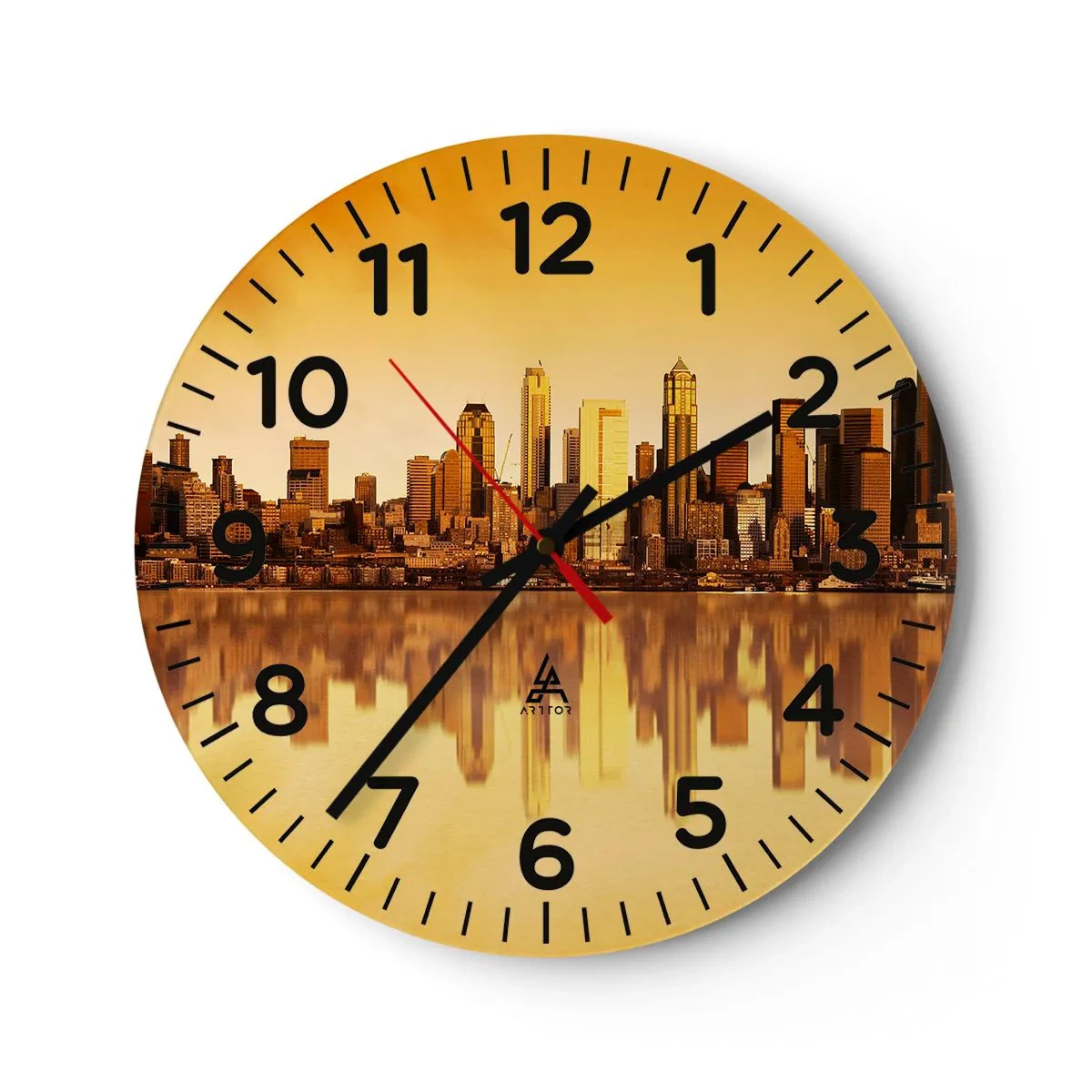 Horloge murale - Pendule murale - Le silence de la métropole - 30x30 cm