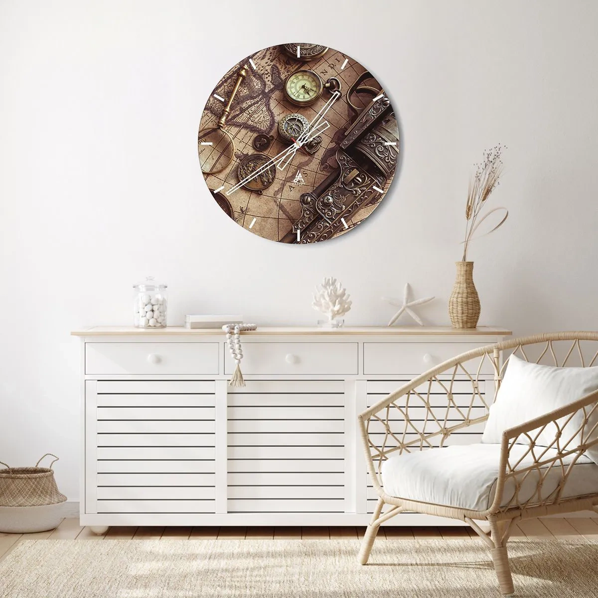 Horloge murale - Pendule murale - L'aventure appelle - 30x30 cm