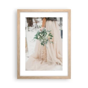 Affiche dans un chêne clair - Poster - Et il vécurent longtemps et heureux - 30x40 cm