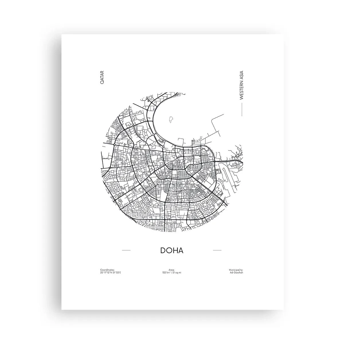 Affiche - Poster - Anatomie de Doha - 40x50 cm