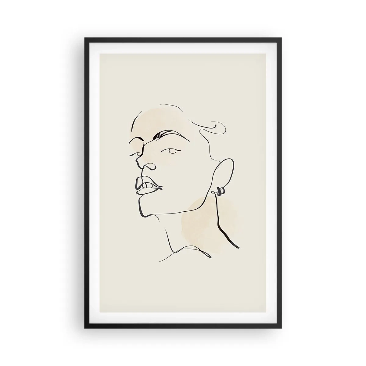 Affiche dans un cadre noir - Poster - Regard fier - 61x91 cm