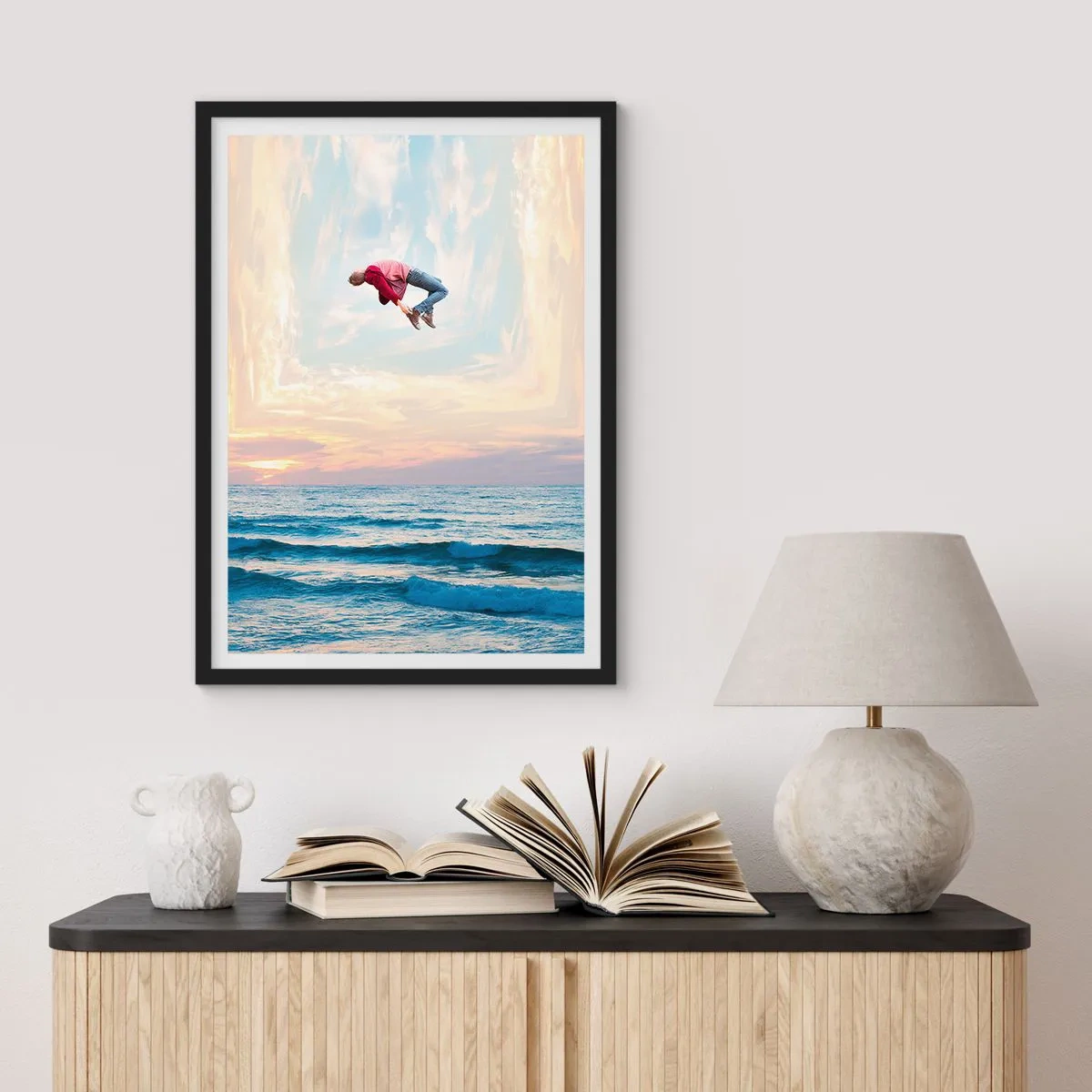 Affiche dans un cadre noir - Poster - Vers une autre dimension - 70x100 cm