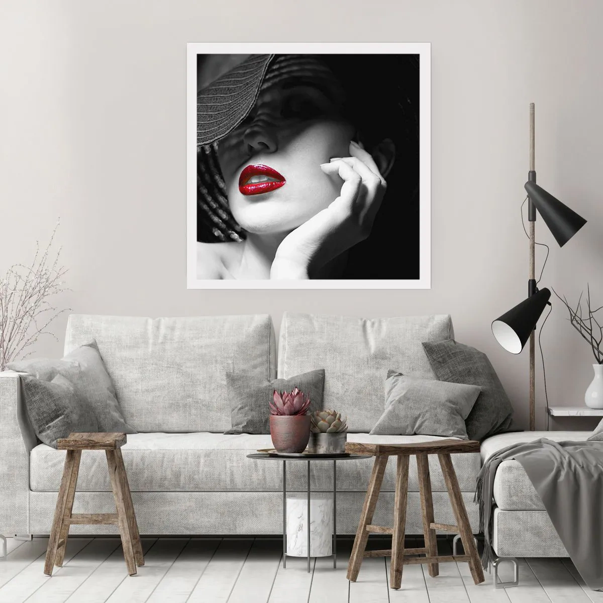 Affiche - Poster - Étude écarlate - 60x60 cm