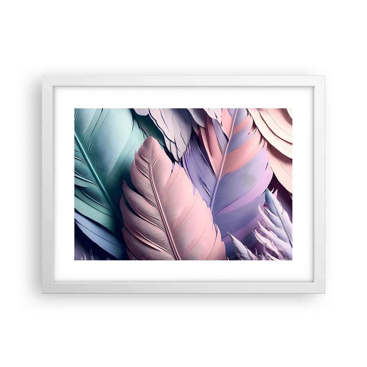 Affiche dans un cadre blanc - Poster - Oiseau chic - 40x30 cm