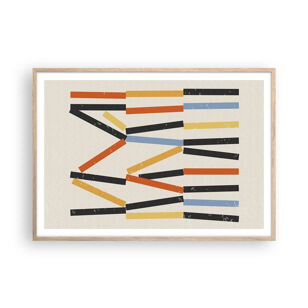 Affiche dans un chêne clair - Poster - Composition de niveaux - 100x70 cm