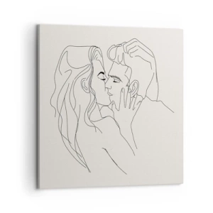 Impression sur toile - Image sur toile - Enlacé de sentiment - 60x60 cm