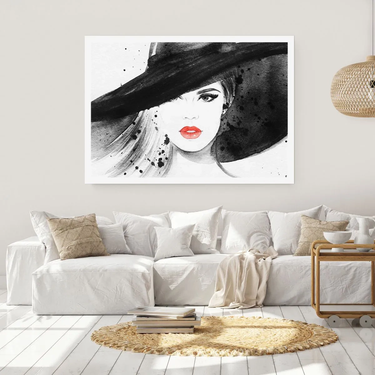 Affiche - Poster - Dame en noir - 40x30 cm