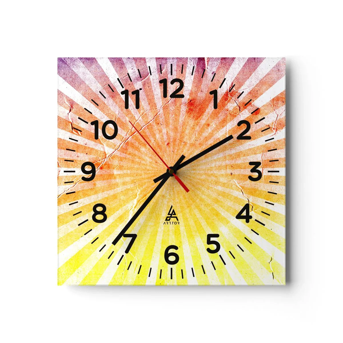 Horloge murale - Pendule murale - Levant et couchant - 40x40 cm