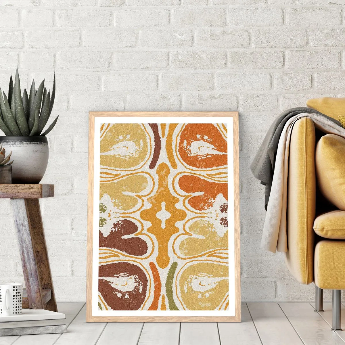 Affiche dans un chêne clair - Poster - Abstraction sentimentale - 30x40 cm