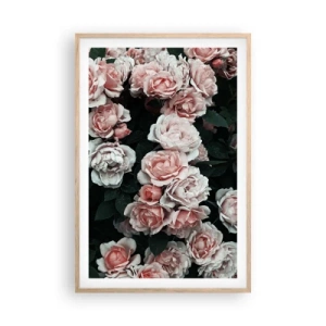 Affiche dans un chêne clair - Poster - Ensemble de rose - 61x91 cm