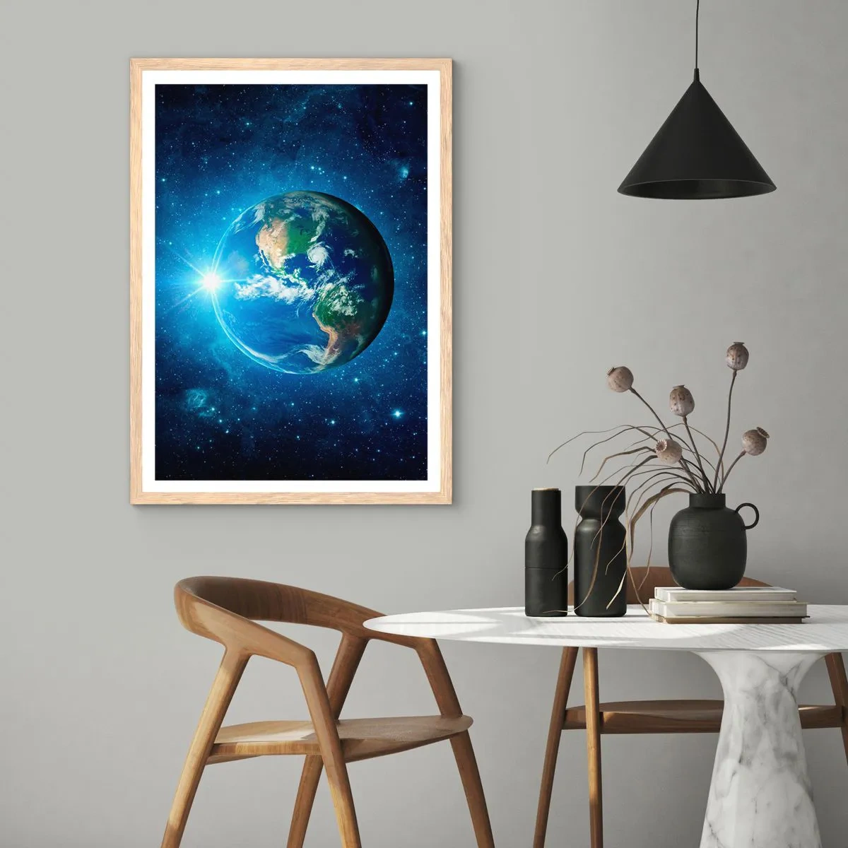 Affiche dans un chêne clair - Poster - Nous sommes au paradis - 50x70 cm