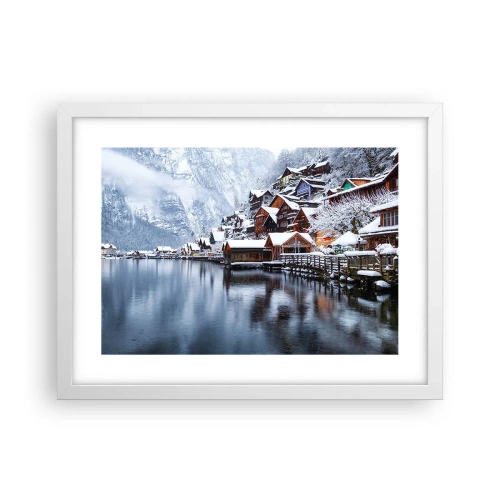 Affiche dans un cadre blanc - Poster - En décoration hivernale - 40x30 cm