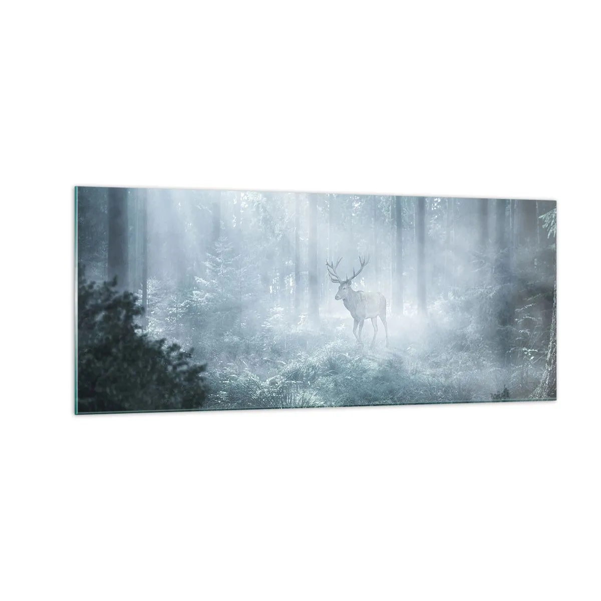 Impression sur verre - Image sur verre - Visite matinale du domaine - 100x40 cm