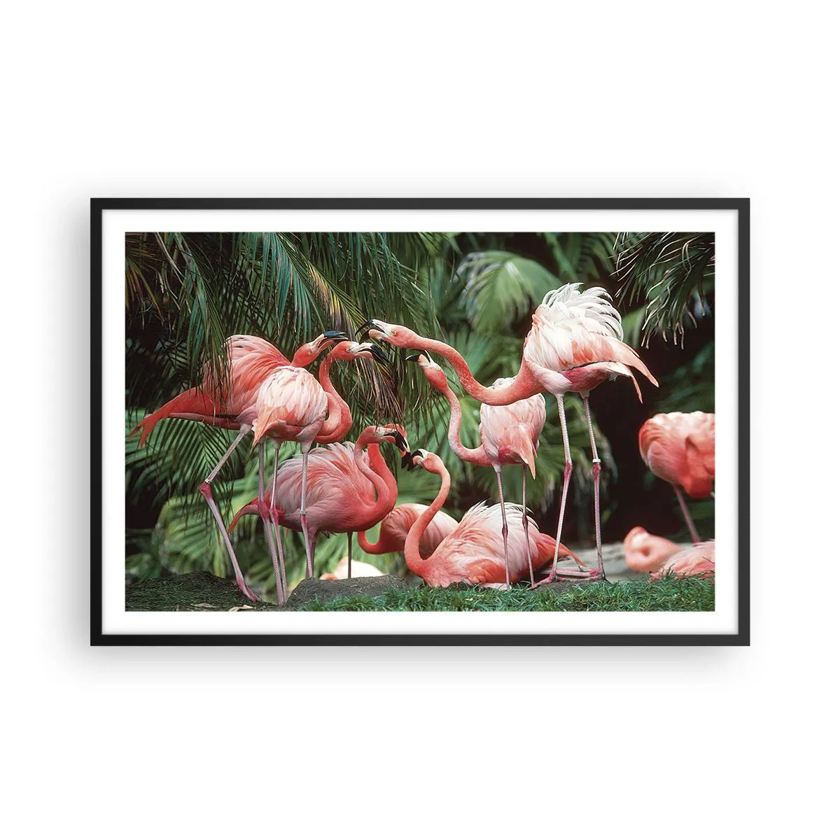 Affiche dans un cadre noir - Poster - Potins d'après-midi - 91x61 cm