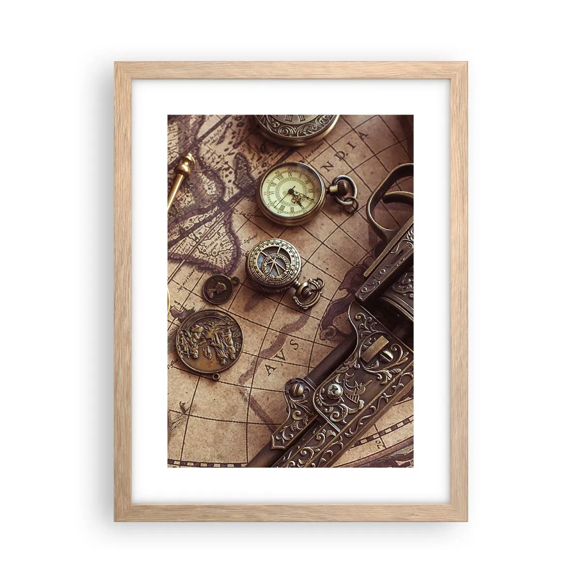 Affiche dans un chêne clair - Poster - L'aventure appelle - 30x40 cm