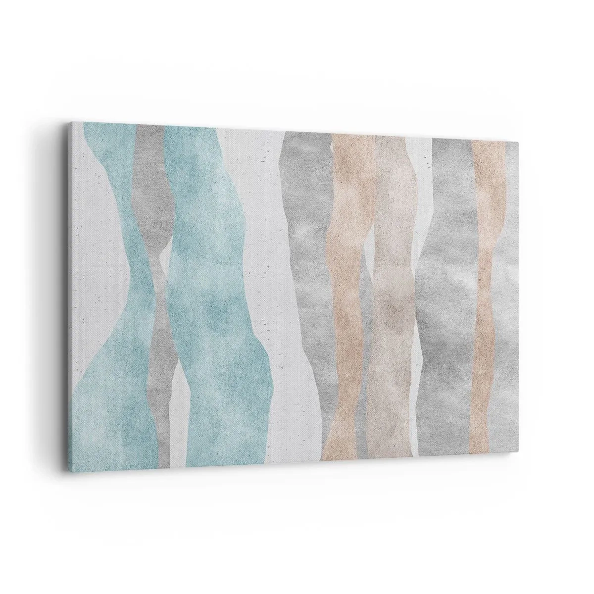 Impression sur toile - Image sur toile - Rayures abstraites aux tons pastel - 120x80cm - Une étude de proximité - Décoration murale moderne pour le salon et la chambre ARTTOR