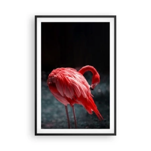 Affiche dans un cadre noir - Poster - Poème cramoisi de la nature - 61x91 cm