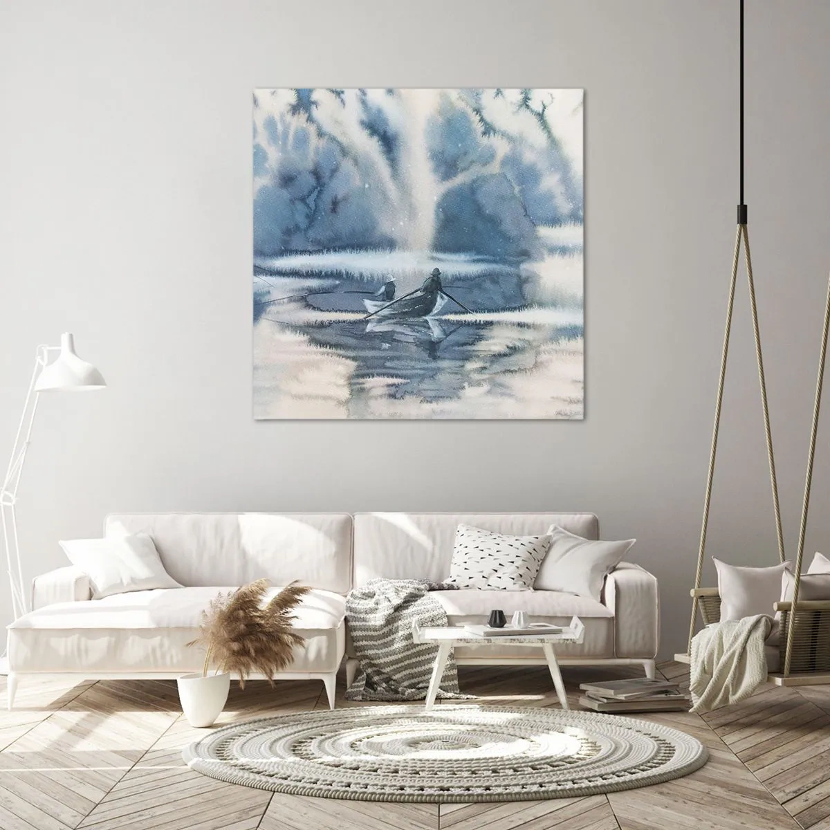 Impression sur toile - Image sur toile - Les pêcheurs dans leur paradis - 40x40 cm