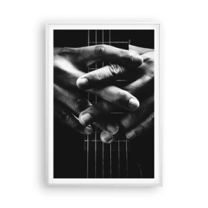 Affiche dans un cadre blanc - Poster - Prière d'artiste - 70x100 cm