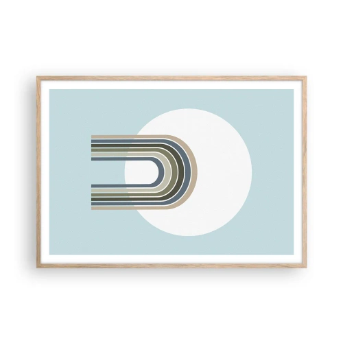 Affiche dans un chêne clair - Poster - Attraction irrésistible - 100x70 cm