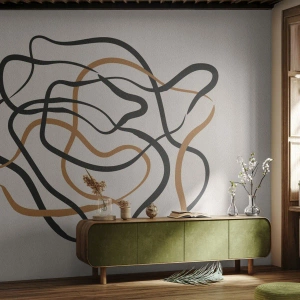 Papier peint sur mesure Autocollant Deluxe - Tout s'est mal déroulé - Bohème, Abstraction, Lignes