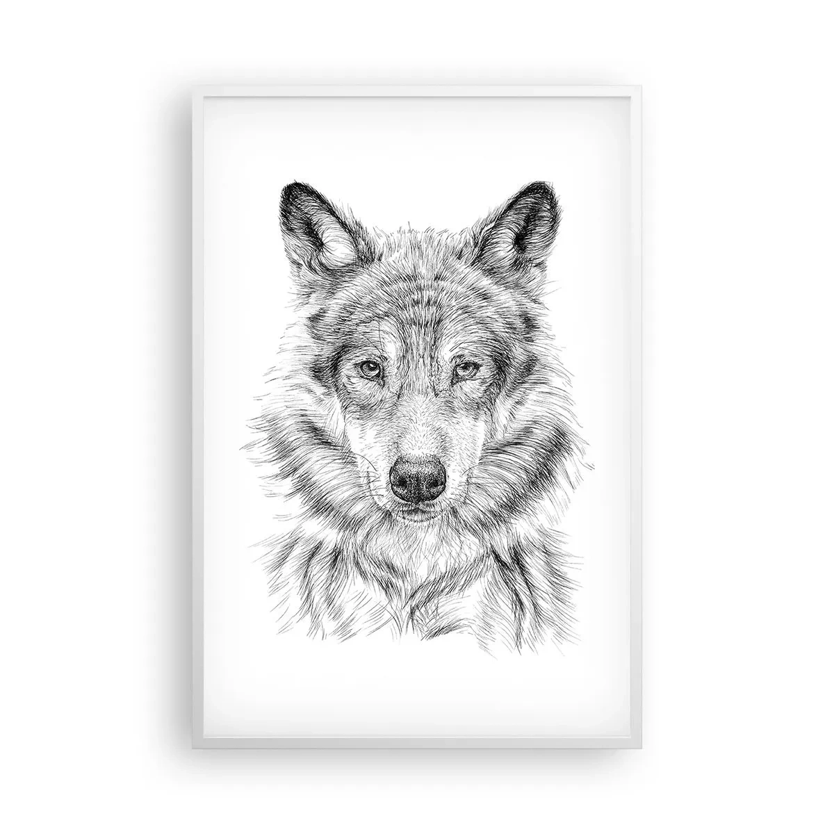 Affiche dans un cadre blanc - Poster - Un leader né - 61x91 cm