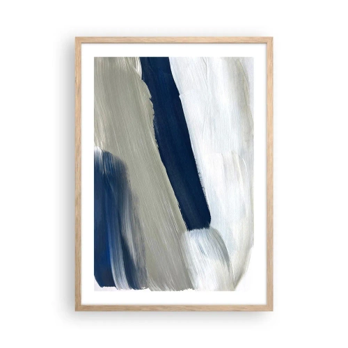 Affiche dans un chêne clair - Poster - Rencontre avec la blancheur - 50x70 cm