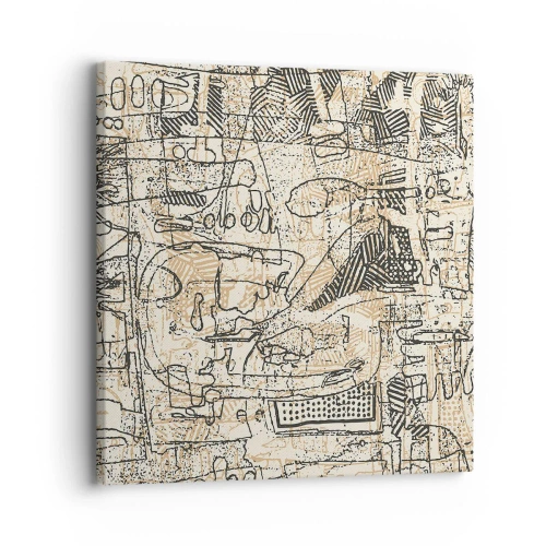 Impression sur toile - Image sur toile - Il attend d'être décodé - 30x30 cm