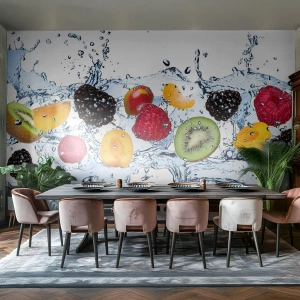 Papier Peint Photo Standard Eco - Amusez-vous avec nous - Fruit, Abstraction, 3D - 150x105 cm