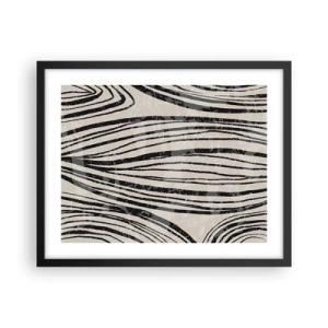 Affiche dans un cadre noir - Poster - Ligne de marécage - 50x40 cm