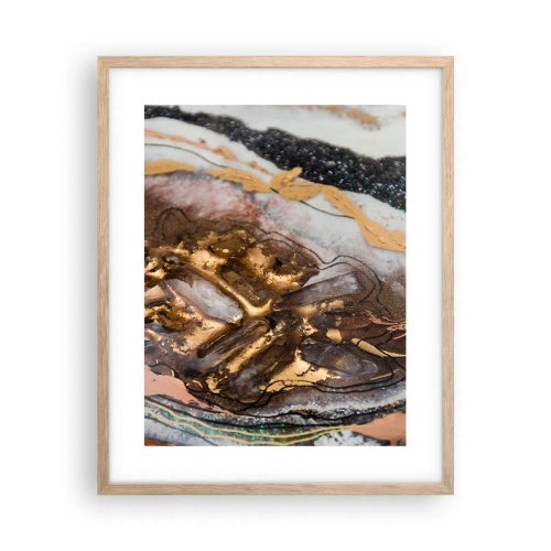 Affiche dans un chêne clair - Poster - Élément de la terre - 40x50 cm