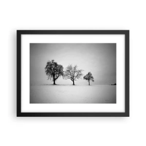 Affiche dans un cadre noir - Poster - A quoi rêvent-ils? - 40x30 cm