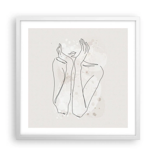 Affiche dans un cadre blanc - Poster - Instant de rêve - 50x50 cm