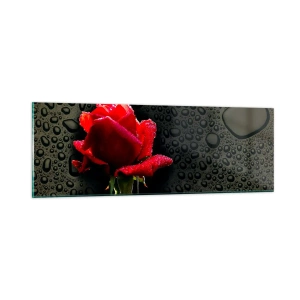 Impression sur verre - Image sur verre - Rouge et noir - 90x30 cm