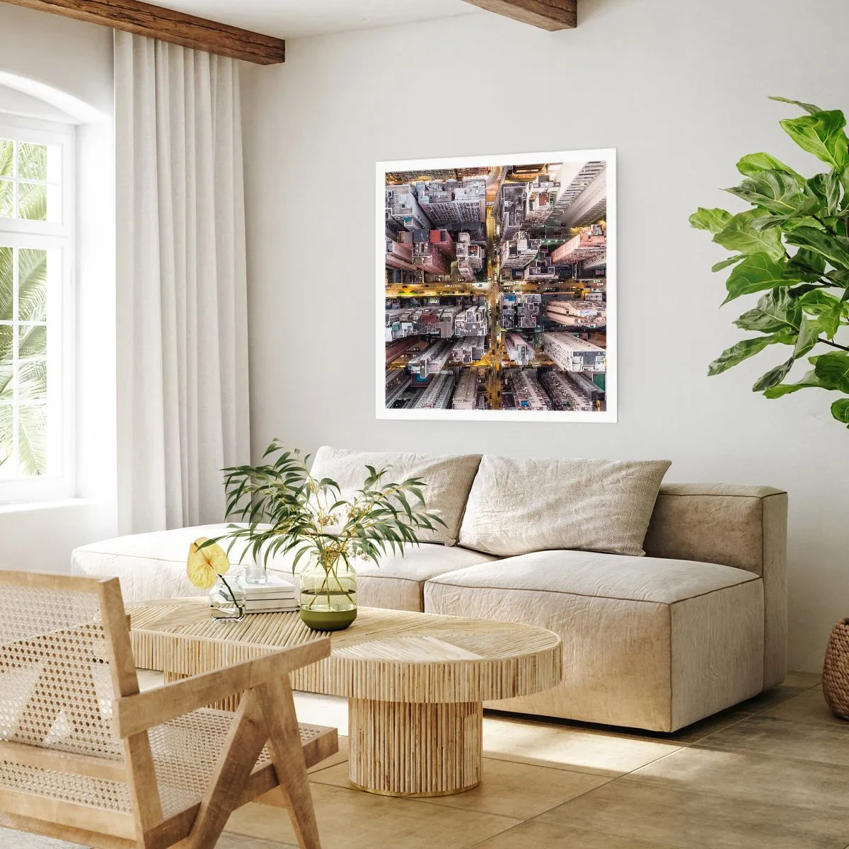 Affiche - Poster - Salutations de Hong-Kong - 50x50 cm