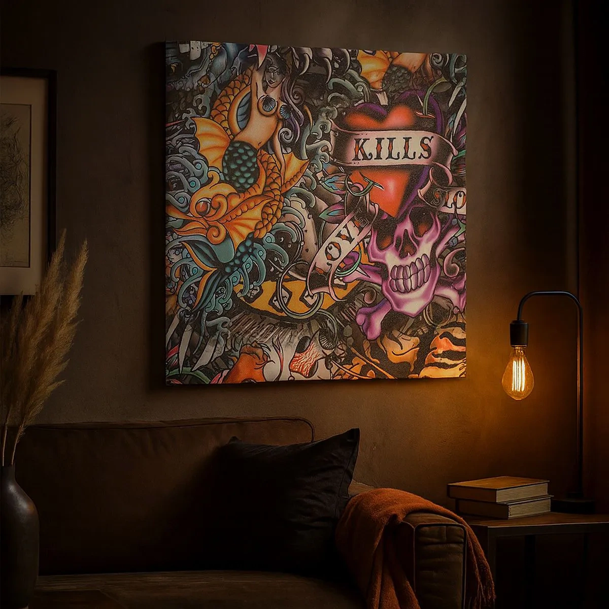 Impression sur toile - Image sur toile - Le rêve du tatoueur - 30x30 cm