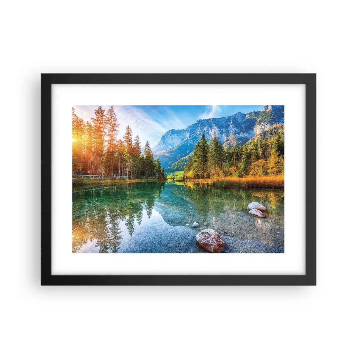 Affiche dans un cadre noir - Poster - Douceur automnale - 40x30 cm